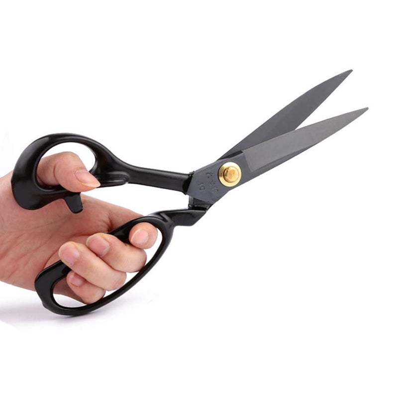 SMITH CHU Left Handed Dressmaking Scissors 10 inch - Professional Heavy Duty Industrial Strength Tailor Shears for Fabric Leather Sewing Best for Artists, Tailors and Dressmakers (10 inch left hand) - Image 4
